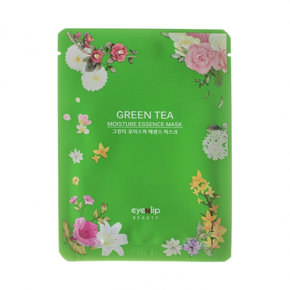 Mască din pânză-Eyenlip, Green Tea Oil Moisture Essence Mask, 25 ml