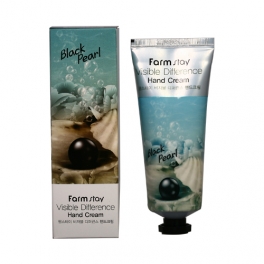 Crema pentru mîini, FarmStay, Visible Difference Hand Cream Black Pearl, 100 ml