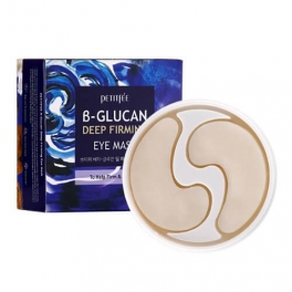 Укрепляющие тканевые патчи для глаз с бета-глюканом Petitfee B-Glucan Deep Firming Eye Mask, 60шт