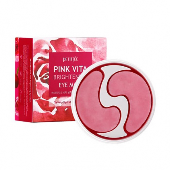 Осветляющие патчи для глаз , Petitfee, Pink Vita Brightening Eye Mask