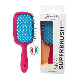 Perie de păr Janeke, Small Super Brush, Fuchsia & Blue
