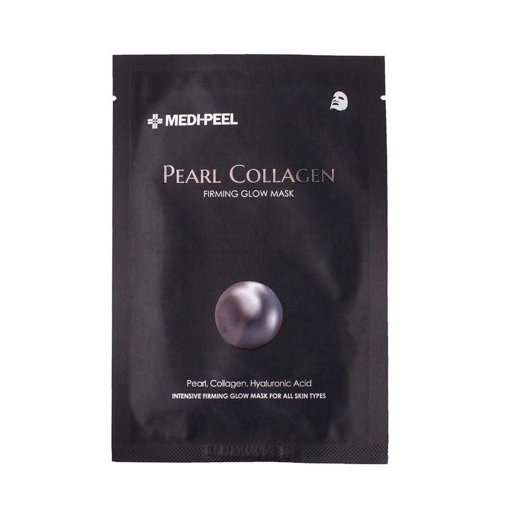 Masca din pânză cu perle și colagen-Medi-Peel, Pearl Collagen Firming Glow Mask, 25ml