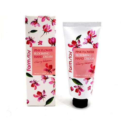 Crema pentru mîini-FarmStay, Pink Flower Blooming Hand Cream Cherry Blossom, 100 ml