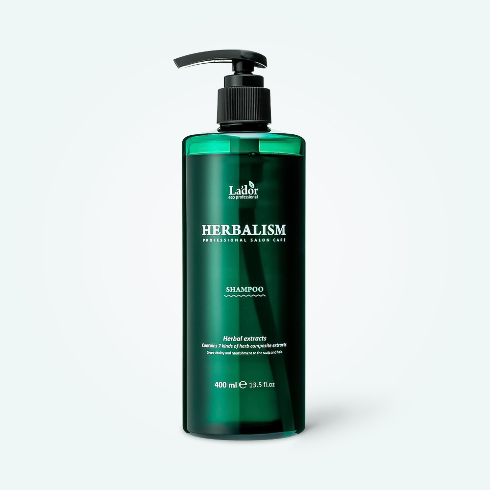 Слабокислотный травяной шампунь-Lador, Herbalism Shampoo, 400ml