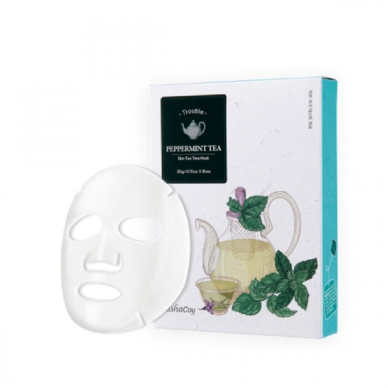 ElishaCoy, Trouble Peppermint Tea Skin Tea Time Mask, 20 g