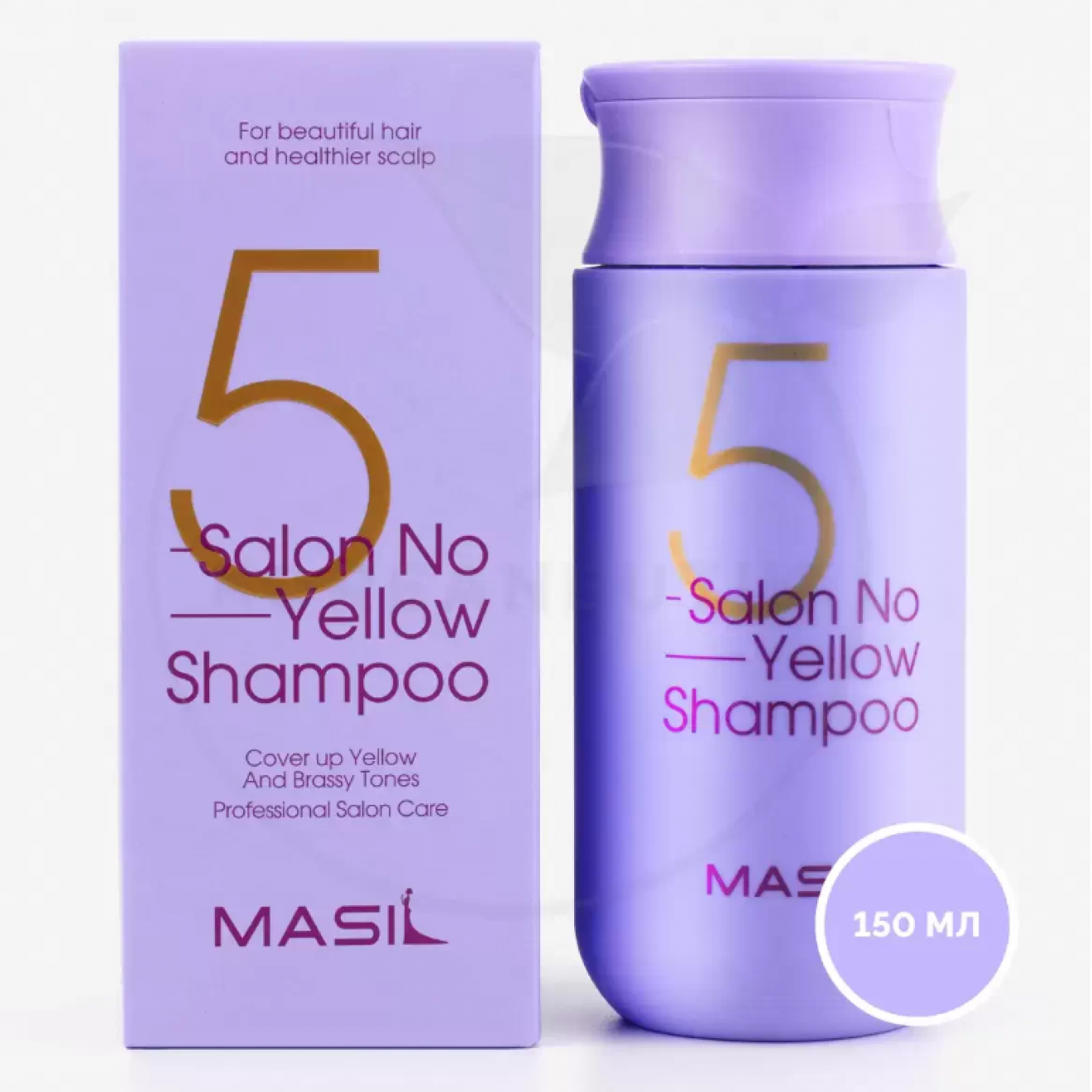 Masil, 5 Salon No Yellow Shampoo, 150 ml