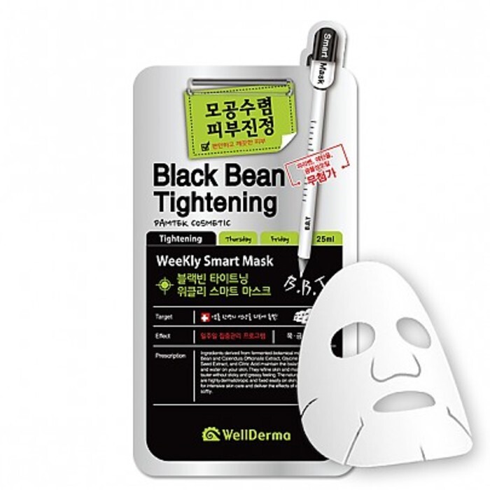  Тканевая маска  WellDerma, Black Bean Tightening Weekly Smart Mask