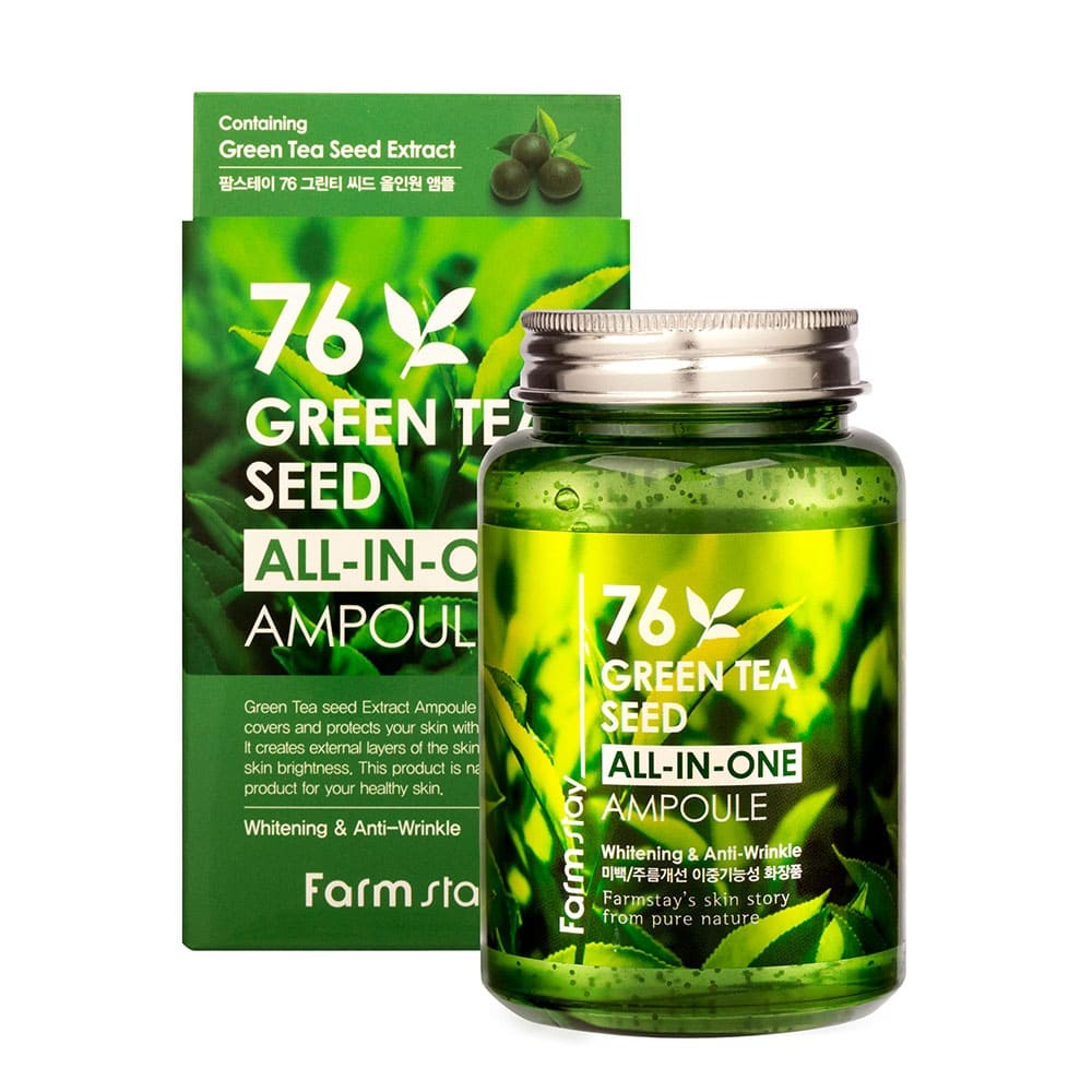 Mногофункциональная сывороточная ампула-FarmStay, Green Tea Seed All-In-One Ampoule