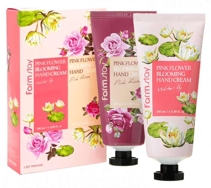 FarmStay, Pink Flower Blooming Hand Cream, 2Set X100ml