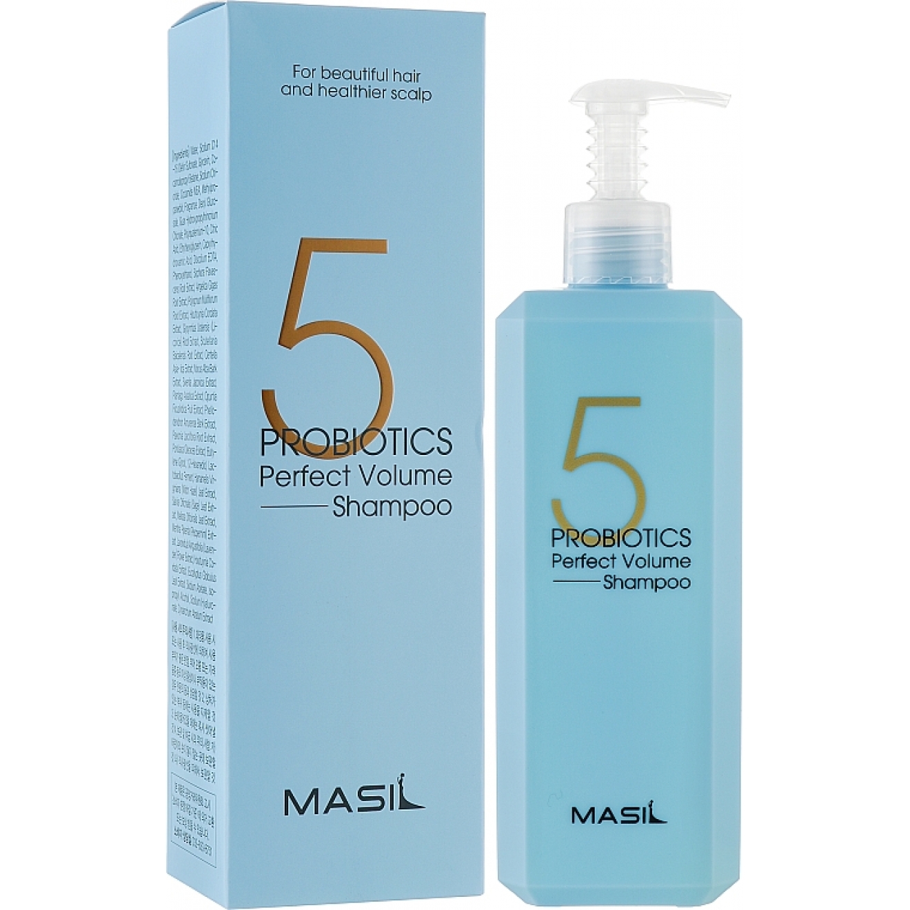 Masil, 5 Probiotics Perfect Volume Shampoo, 500 ml