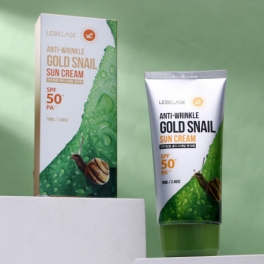 Lebelage, Anti Wrinkle Gold Snail Sun Cream SPF 50, 70ml