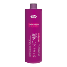 Шампунь для прямых и вьющихся волос с кератином Lisap, Ultimate Plus Shampoo, 1000 мл
