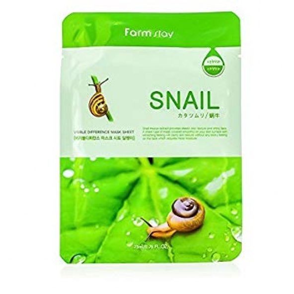 Masca din pinza-FarmStay, Visible Difference Mask Sheet, Snail