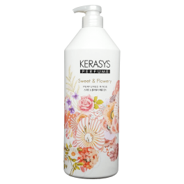 Balsam parfumat -  Kerasys, Sweet & Flowery Perfumed Rinse, 1L
