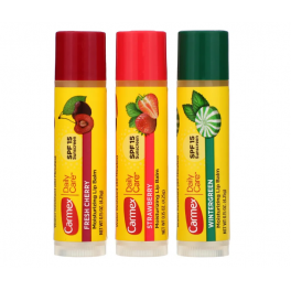 Carmex, Daily Care Lip Balm Variety 0.15 oz Pack of 3 (Stick in Blister Pack)