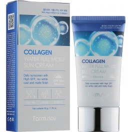 FarmStay, Collagen Waterful Full Moist Sun Cream SPF50 + PA ++++, 50 ml